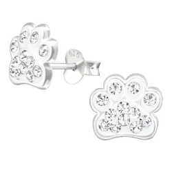 Pfote Kinderohrringe in Silber - Little Ones