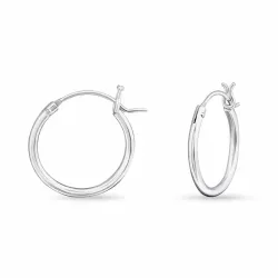 14 mm runden Kreole in Silber