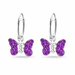12 mm Schmetterlinge Kreole in Silber - Little Ones