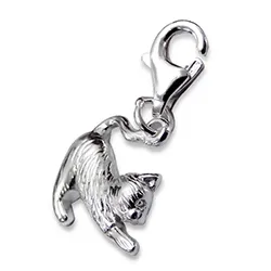 Katze Charm Anhänger aus Silber 