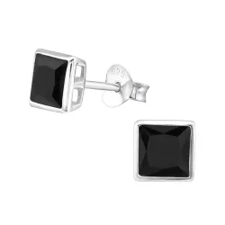 5 mm viereckigem Ohrringe in Silber - Little Ones