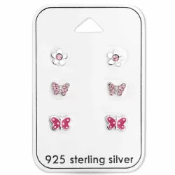 Schmetterlinge Ohrringe in Silber - Little Ones