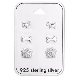 Hunde Ohrringe in Silber - Little Ones