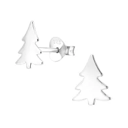 Weinachtsbaum Ohrringe in Silber - Little Ones