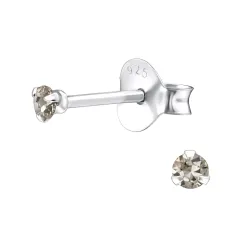 kleinen grauem Ohrstecker in Silber - Little Ones