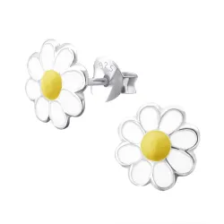 8 mm Marguerite Ohrstecker in Silber - Little Ones