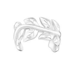 Blatt ear cuff in Silber