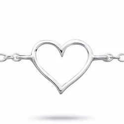 Herz fußkette aus silber und herzförmiger anhänger aus silber