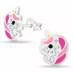 Einhorn pink Ohrstecker in Silber - Little Ones