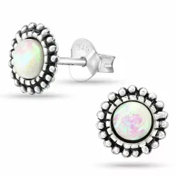 Opal Ohrstecker in Silber