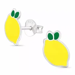 Zitrone gelbe Ohrstecker in Silber - Little Ones