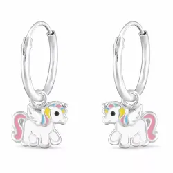 12 mm Pferde Kreole in Silber - Little Ones