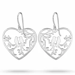 Lange herz ohrringe in silber