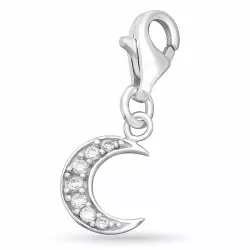 Mond zirkon charms anhänger aus silber