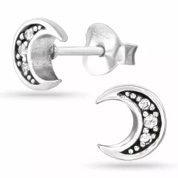 Mond Zirkon Ohrstecker in Silber - Little Ones
