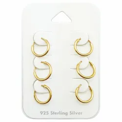 10 mm Kreole in vergoldetem Silber