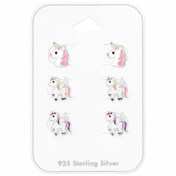 Einhorn Ohrstecker in Silber - Little Ones