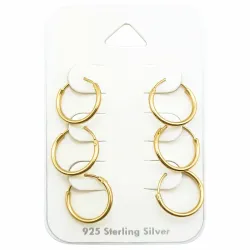 12 mm Kreole in vergoldetem Silber