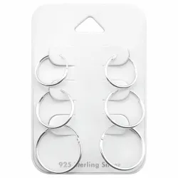 12 x 14 x 16 mm Kreole in Silber