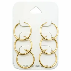 16 mm Kreole in vergoldetem Silber