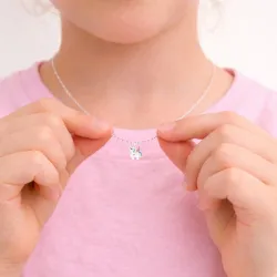einhorn pink Halskette aus Silber und Anhänger aus Silber - Little Ones
