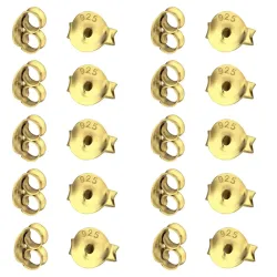 10 Paar Butterflys in vergoldetem Sterlingsilber