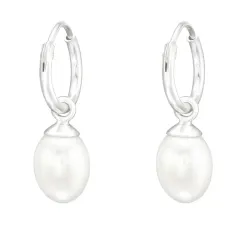 Perle Ohrhänger in Silber