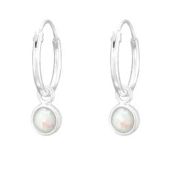 Opal Kreole in Silber