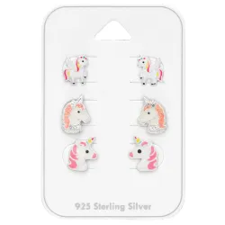 Einhorn Ohrstecker in Silber - Little Ones