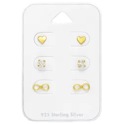 kleinen Ohrstecker in vergoldetem Silber - Little Ones