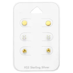 kleinen Ohrstecker in vergoldetem Silber - Little Ones