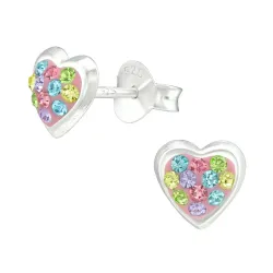 Herz Kinderohrringe in Silber - Little Ones