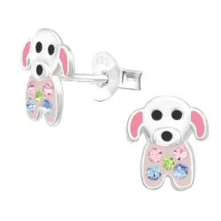 Hunde Kinderohrringe in Silber - Little Ones