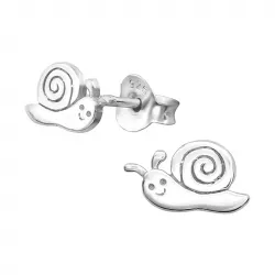 Polierten Schnecke Ohrringe in Silber