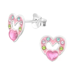 Herz Kinderohrringe in Silber - Little Ones