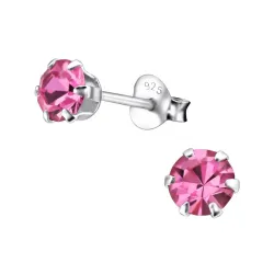 5 mm Bergkristall Ohrstecker in Silber - Little Ones