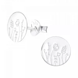 8 mm Blumen Ohrringe in Silber - Little Ones