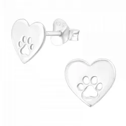 Herz Pfote Ohrringe in Silber - Little Ones