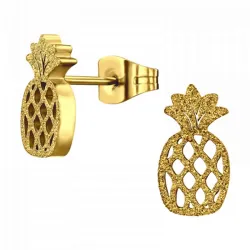 Ananas Ohrringe in vergoldetem Silber - Little Ones
