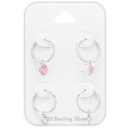 12 mm Herz Kreole in Silber - Little Ones