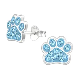 Pfote Kinderohrringe in Silber - Little Ones