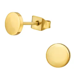 6 mm Ohrstecker in vergoldetes Titanium