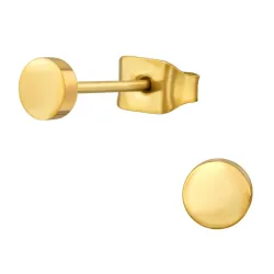 4 mm Ohrstecker in vergoldetes Titanium