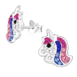 Einhorn Kinderohrringe in Silber - Little Ones