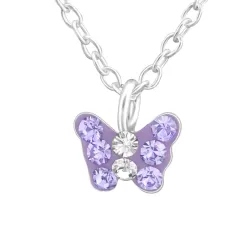Schmetterlinge violettem Anhänger aus Silber - Little Ones