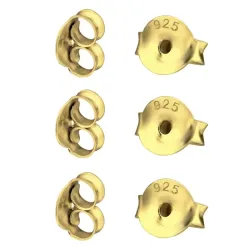 3 Paar Butterflys in vergoldetem Silber