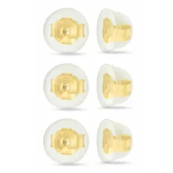 3 Paar Butterflys in vergoldetem Silber