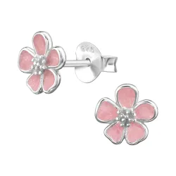 Blumen Kinderohrringe in Silber - Little Ones