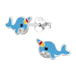 Wal Kinderohrringe in Silber - Little Ones