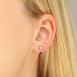 Ohrstecker in vergoldetem Sterlingsilber mit lab grown Diamant 